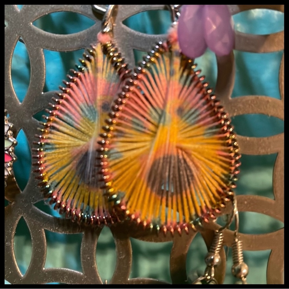 Colorful Feather Earrings